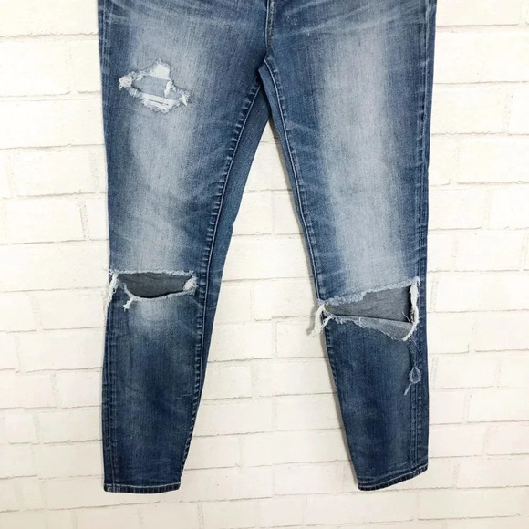 Madewell High Riser Distressed Skinny Jeans Women's Waist Size 27 - Picture 3 of 7